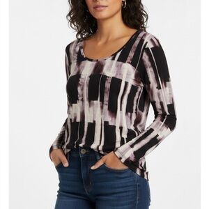 SIMPLY VERA VERA WANG Abstract Pullover Blouse, Women’s L, Multicolor